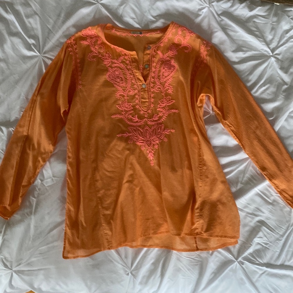 Beautiful embroidered summer blouse/tunic size small